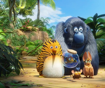Une scène du film Les as de la jungle