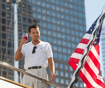 Une scène du film The Wolf of Wall Street