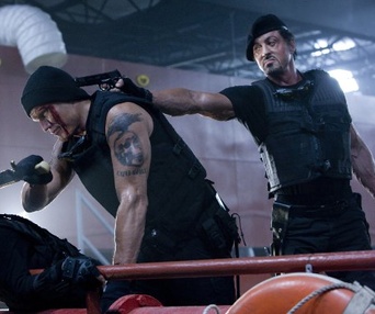 Une scène du film The Expendables