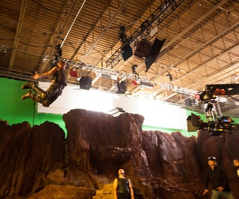 Sur le plateau du film Riddick