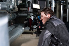 Sur le plateau du film The Apparition