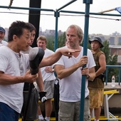 Sur le plateau du film <em>The Karate Kid</em>