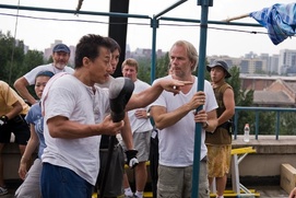 Sur le plateau du film The Karate Kid Sur le plateau du film The Karate Kid