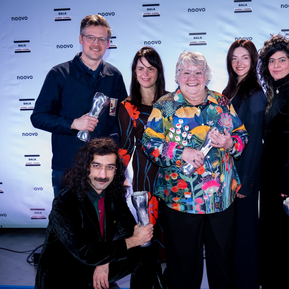 L'équipe du film Une langue universelle, récipiendaire du prix Meilleur film