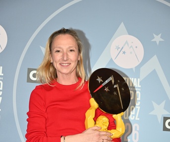 Audrey Lamy et son prix Izère.
