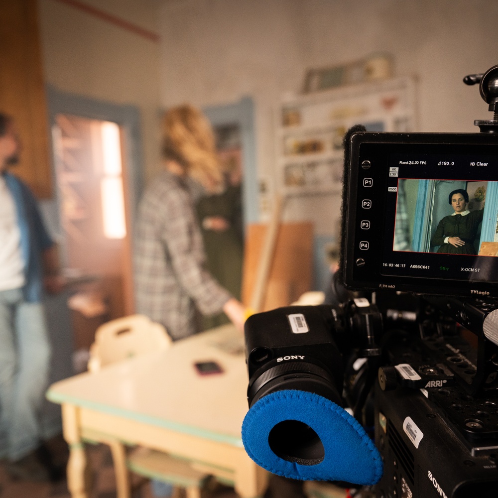 Visite de plateau du film Hantée d'India Desjardins