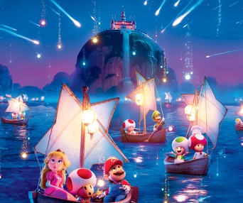 Affiche en français de Super Mario Galaxy le film