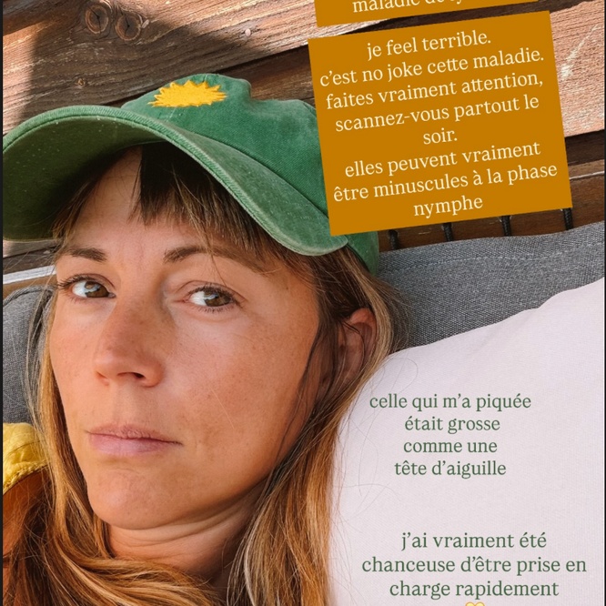 Capture d'écran story Instagram de Vanessa Pilon