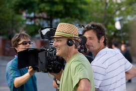 Sur le plateau du film L'empire Bossé