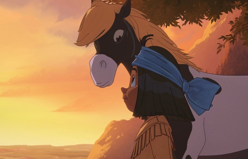 Une scène du film Yakari, la grande aventure