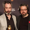 Arnaud Brisebois et Francis Leclerc (à droite) dans les coulisses de la Soirée des Jutras 2012