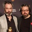 Arnaud Brisebois et Francis Leclerc (à droite) dans les coulisses de la Soirée des Jutras 2012