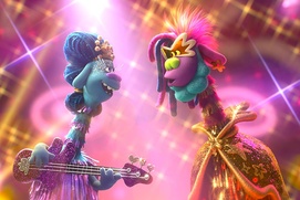 Une scène du film Trolls World Tour Une scène du film Trolls World Tour