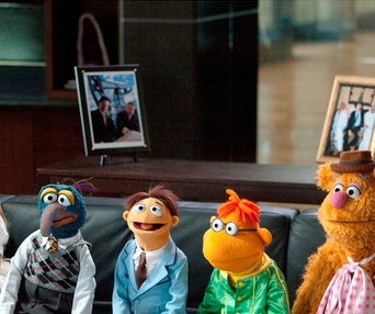 Une scène du film The Muppets