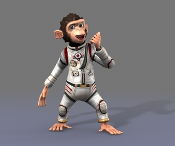Scène du film Space Chimps