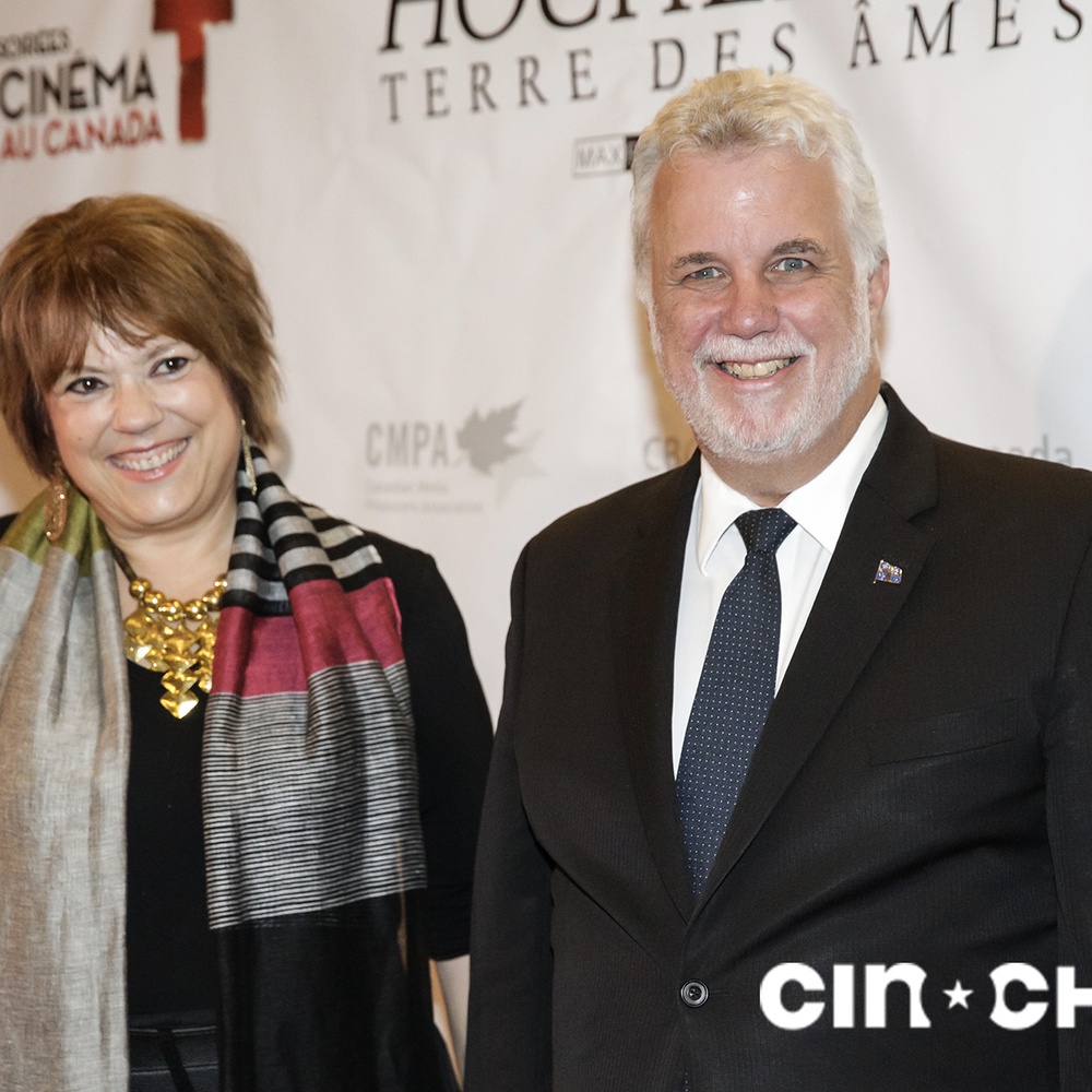 Sur le tapis rouge du film Hochelaga, Terre des âmes