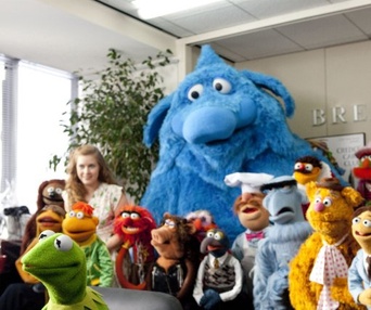 Une scène du film The Muppets