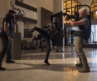 Sur le plateau du film Ant-Man and the Wasp
