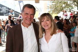 Sur le tapis rouge du film Le sens de l'humour