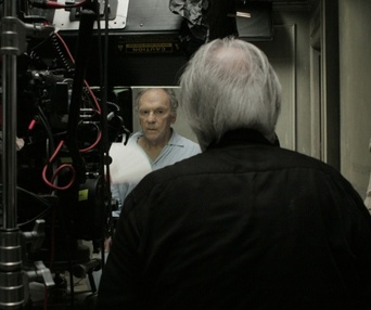 Sur le plateau du film Amour