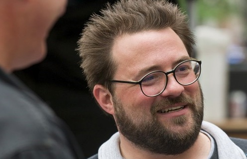 Kevin Smith sur le plateau de Cop Out