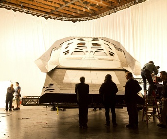 Sur le plateau du film  Interstellar
