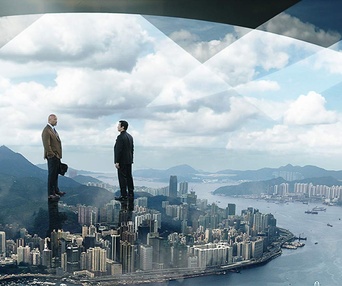 Une scène du film Skyscraper
