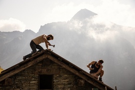 Une scène du film The Eight Mountains