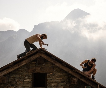 Une scène du film The Eight Mountains
