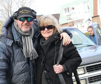 Sur le plateau du film La Garde