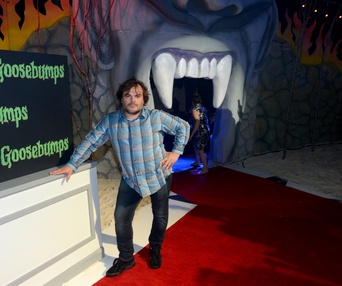Séance photo avec les acteurs de Goosebumps