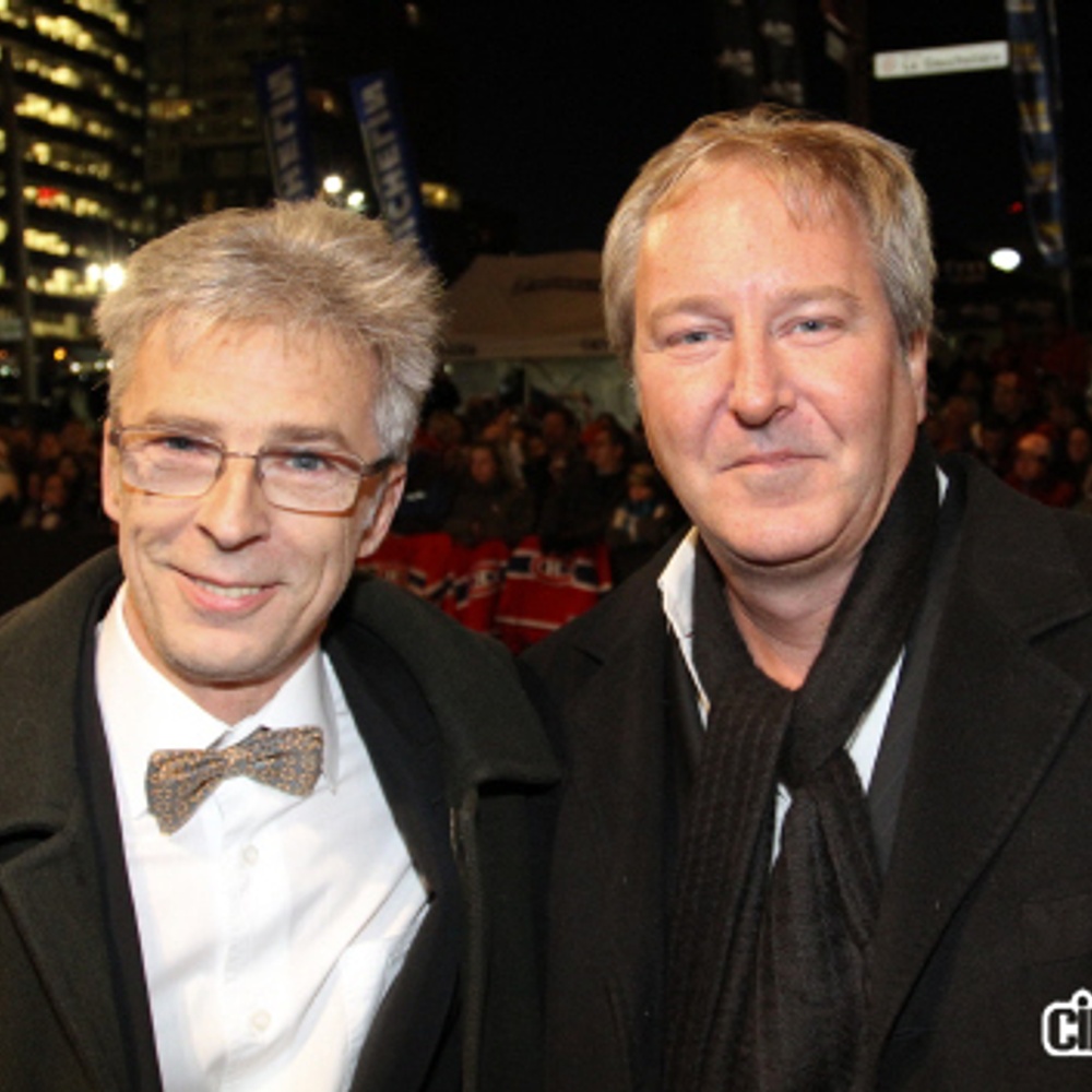 Jacques Savoie et Sylvain Archambault sur le tapis rouge de Pour toujours... les Canadiens
