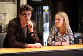 Sur le plateau du film The Woman in the Fifth