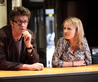 Sur le plateau du film The Woman in the Fifth