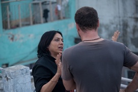 Sur le plateau du film The Reluctant Fundamentalist