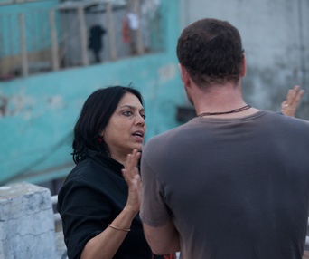 Sur le plateau du film The Reluctant Fundamentalist