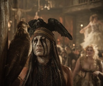Une scène du film The Lone Ranger