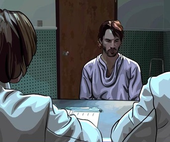 Scène du film A Scanner Darkly
