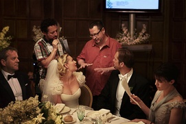 Sur le plateau du film Melancholia