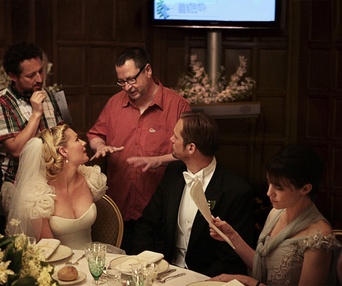Sur le plateau du film Melancholia
