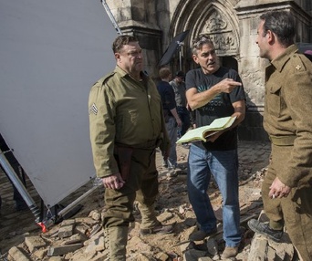 Sur le plateau du film The Monuments Men