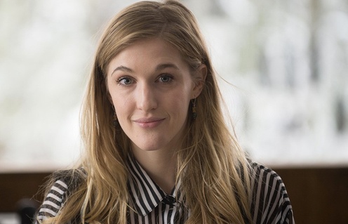 Mylène Mackay sur le plateau du prochain film d'André Turpin