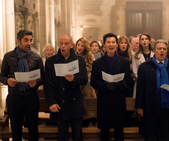 Une scène du film Qu'est-ce qu'on a fait au Bon Dieu?