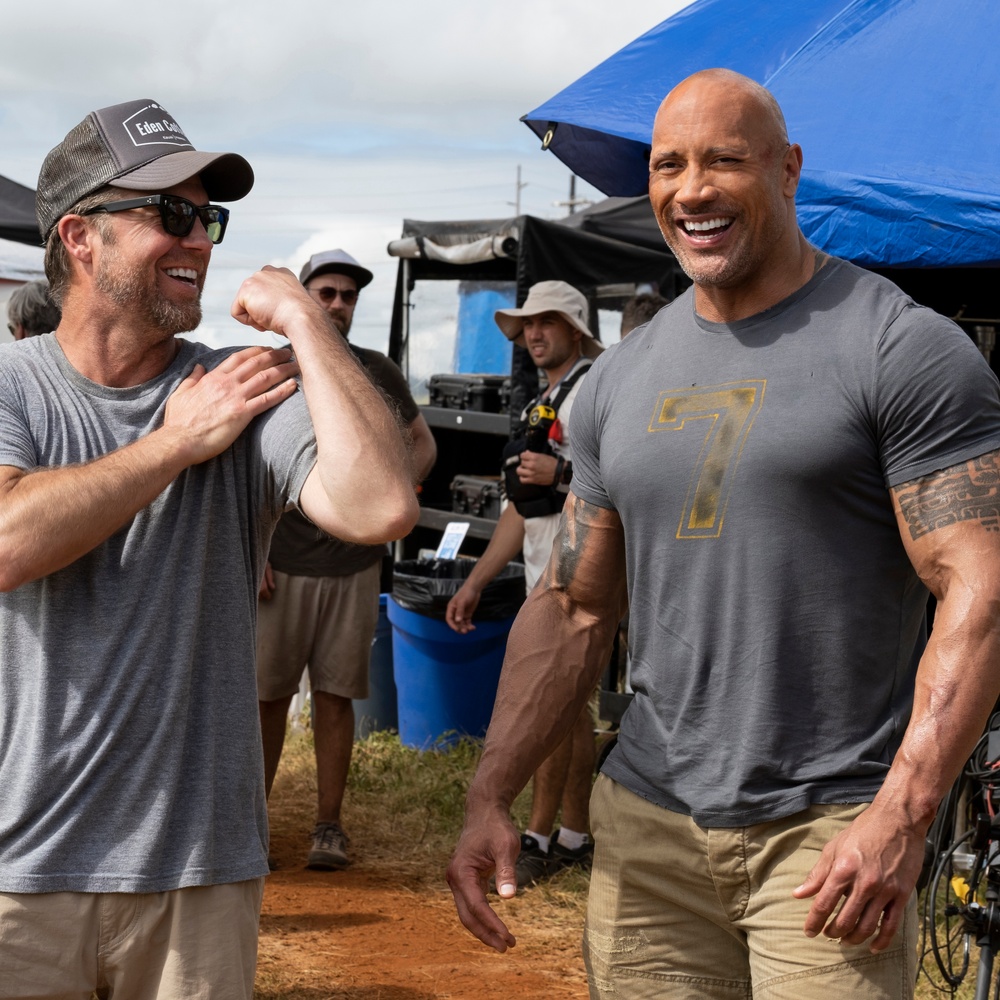 Sur le plateau du film Fast & Furious Presents : Hobbs & Shaw