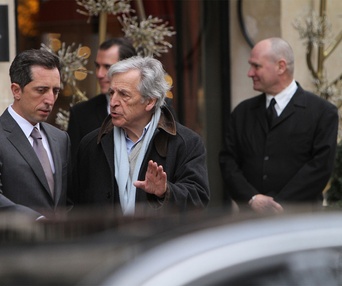 Sur le plateau du film Le capital