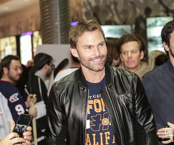 Sur le tapis rouge du film Goon: Last of the Enforcers