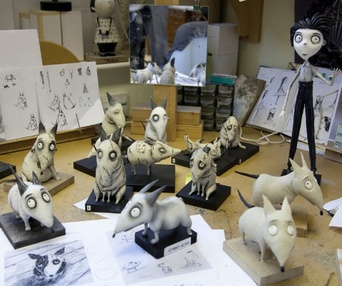 Sur le plateau du film Frankenweenie