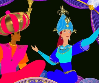 Une scène du film Le pharaon, le sauvage et la princesse