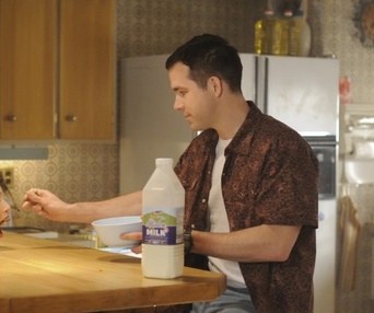 Une scène du film The Voices