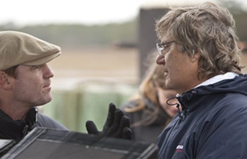 Lasse Hallström et Nicholas Sparks (à droite) dans Safe Haven